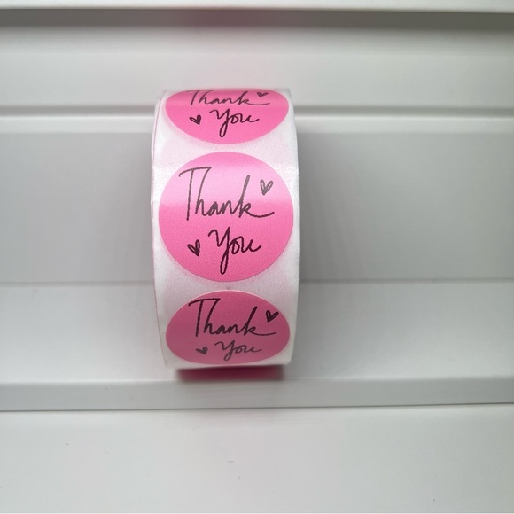 handmade Other - 100 Thank You Stickers roll | 1 in round nwt